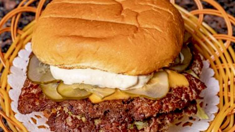 Burger at Double's Late Night