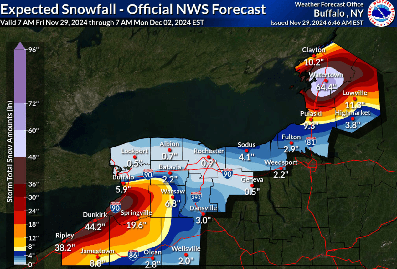 Massive Lake-Effect Snowstorm to Slam New York This Weekend!