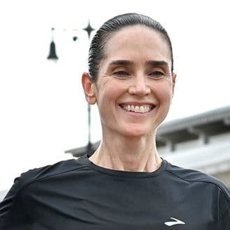 Jennifer Connolly running the Brooklyn Half Marathon.