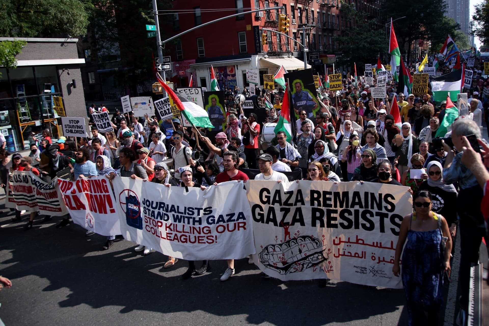 Massive NYC Protest Against Israel: Thousands March, Accusing US of Complicity