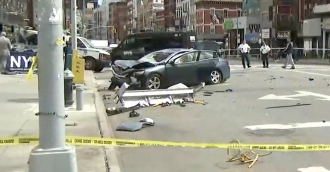 Horrific Crash in Chinatown: Cyclist and Pedestrian Killed After Car Jumps Curb